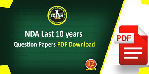 NDA Last 10 years question papers PDF Download